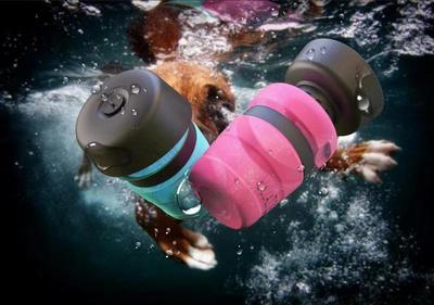 Portable dog water bottle with foldable drinking cup