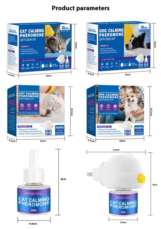 Pet calming aromatherapy diffuser for cats and dogs