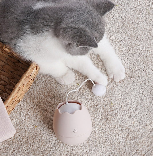 Interactive cat toy with rolling ball
