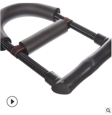 Black adjustable wrist and forearm grip trainer