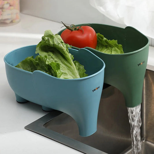 Fruit Vegetable Washing Basket Hanging Drainer Rack
