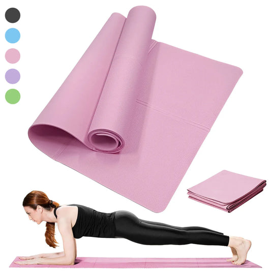 Non-slip yoga mat for pilates and home workouts