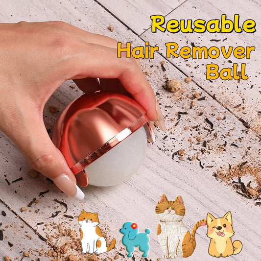 Reusable hair remover ball for clothes and pet hair