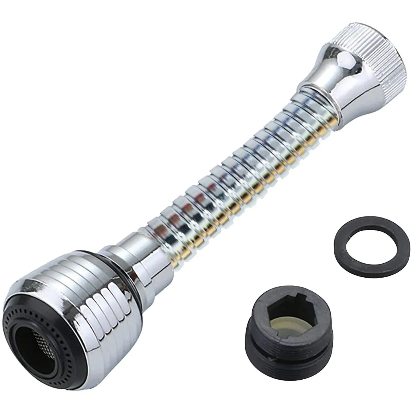 Water-saving rotating faucet sprayer splash proof kitchen faucet extender attachment