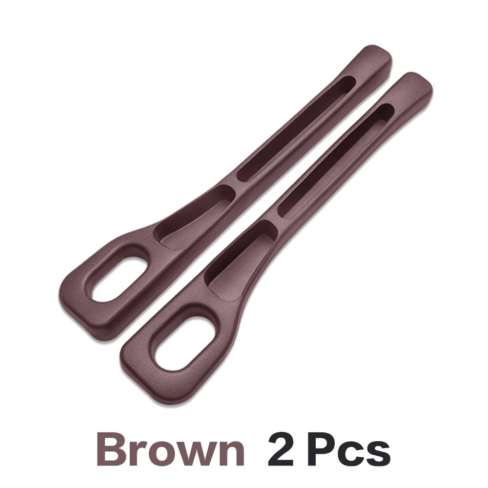 2PCS black rubber car seat gap filler console organizer storage box