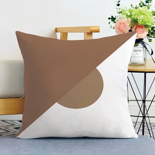 Simple Print Decorative Bedroom Living Room Square Cushion Pillowcase
