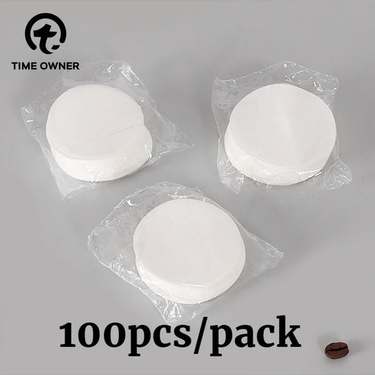 Disposable coffee filter paper for espresso coffee powder bowl portafilter 51mm 53mm 58mm 100 sheets