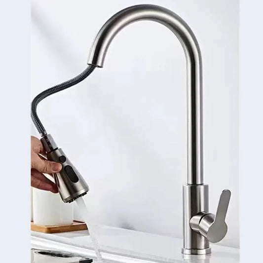 Out Stainless Steel Black Kitchen Mixed Tap Kitchen Sink Tap
