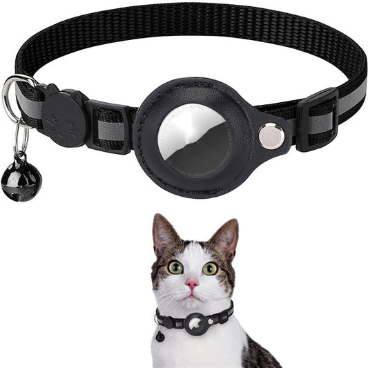 Safety breakaway buckle reflective cat collar with removable bell