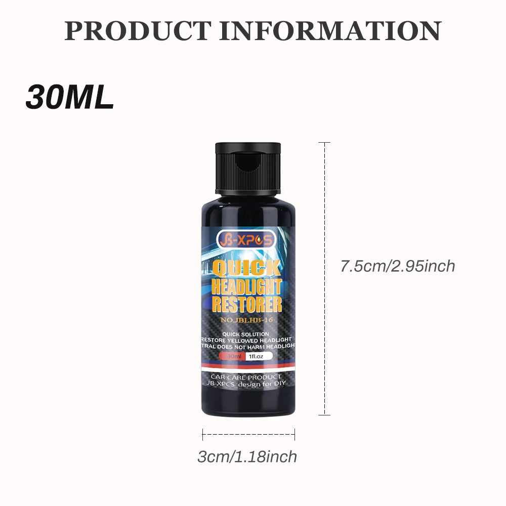 Headlight scratch remover cleaning paste for restoring yellowed oxidized car headlights