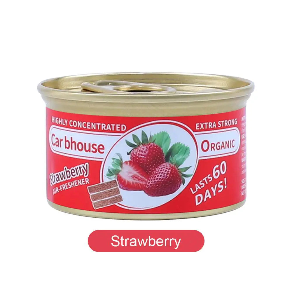 Long-lasting canned car air freshener with wood block coffee flavor fragrance for vehicle interior