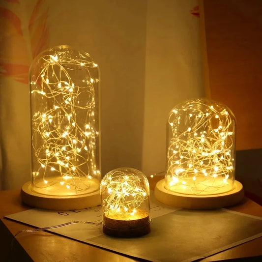 1/5/10pcs Fairy Lights String Button Battery Light Home Decor