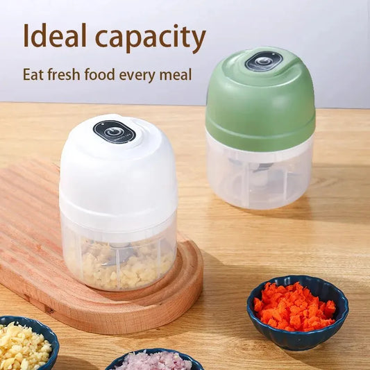 250ML USB rechargeable mini electric garlic chopper vegetable cutter for kitchen food preparation