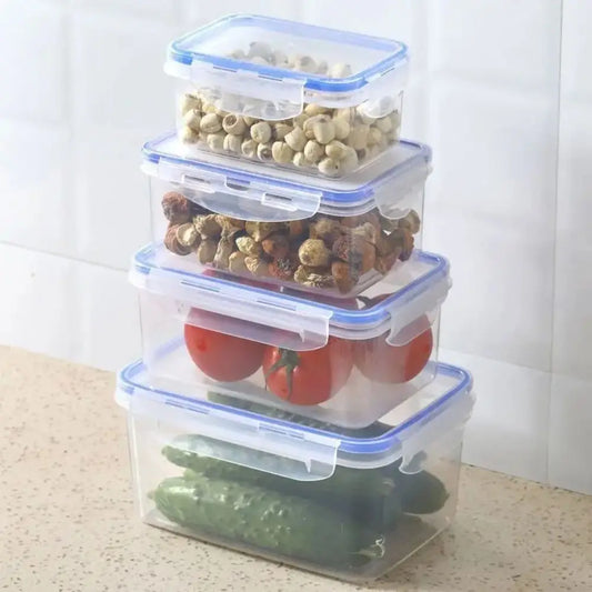 Transparent refrigerator storage box plastic food containers for kitchen organization