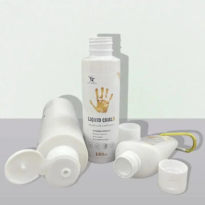 Liquid chalk bottle for barbell training