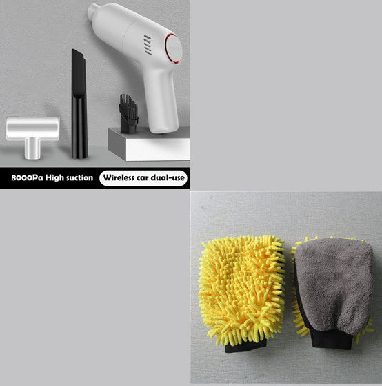 Portable mini car vacuum cleaner with USB charging cable