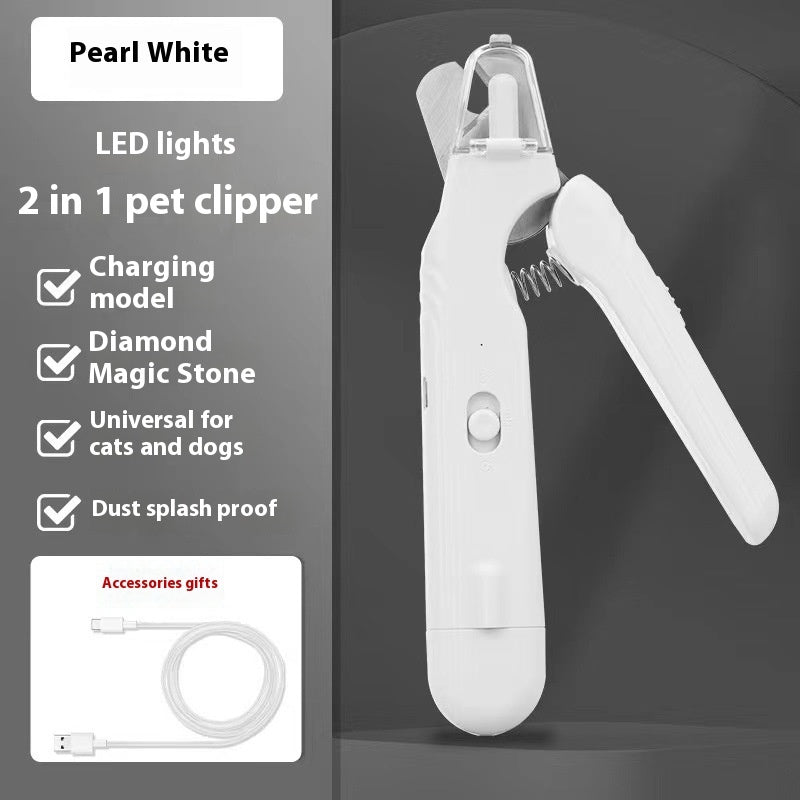 LED pet nail trimmer for dogs and cats