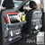 PU leather waterproof car seat back organizer with tray and storage pockets