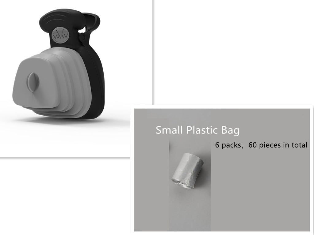 Portable dog waste scooper for outdoor walks