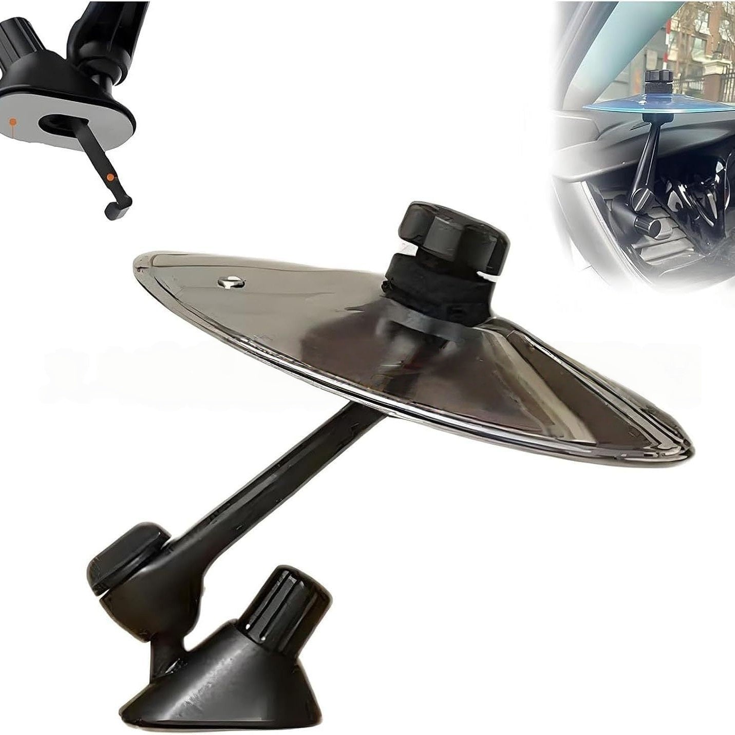 Car mini cymbal drum dashboard decoration accessory in silver and gold