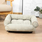 Soft plush pet sofa bed with padded support