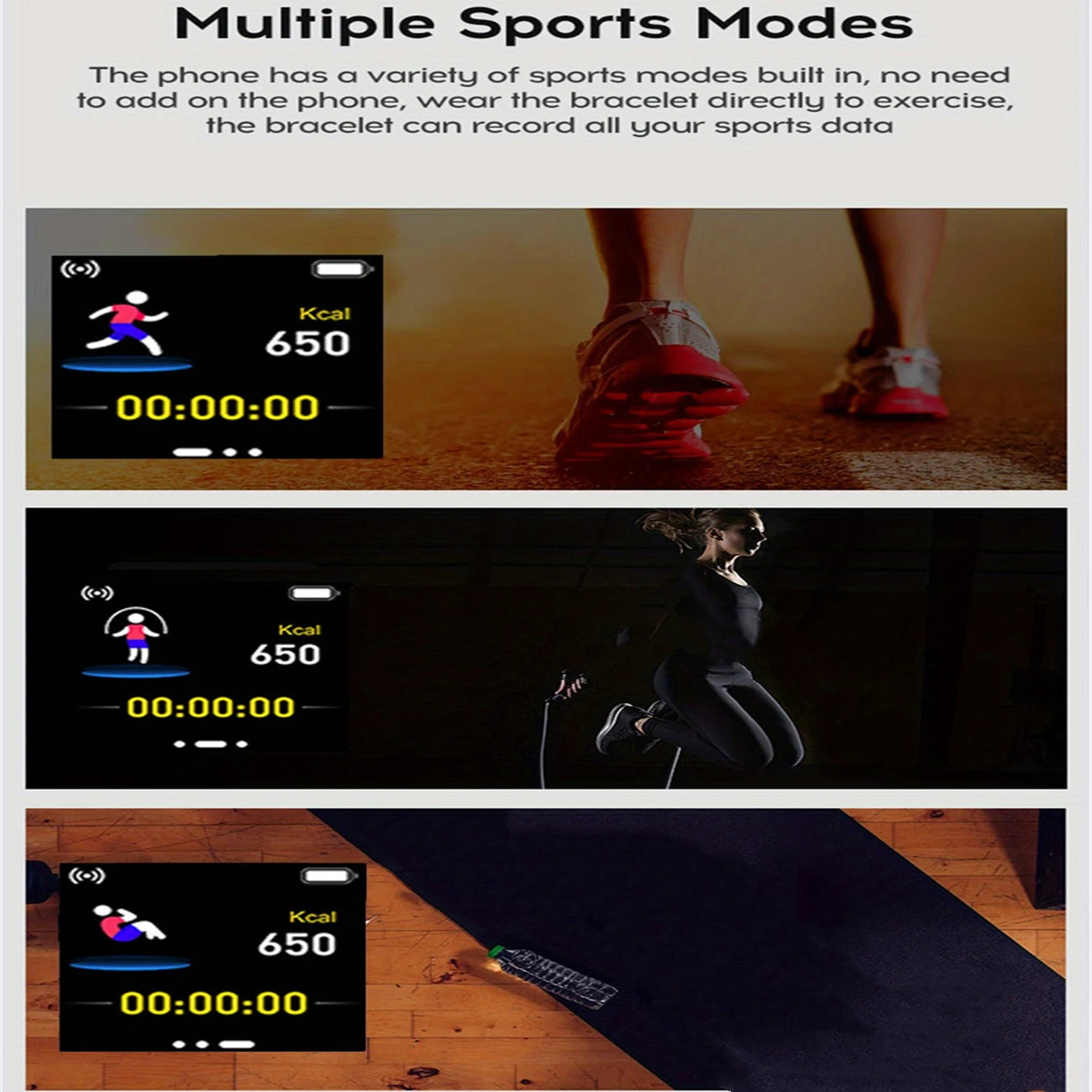 1.44 inch square display fitness smartwatch