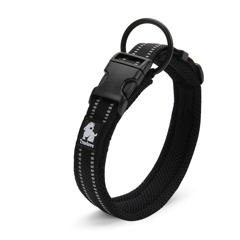 Reflective padded dog collar for dogs