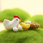 10PCS mini chicken chick egg nest resin figurines for home decor and fairy garden decoration