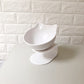 Transparent cat ear pet bowl with raised base