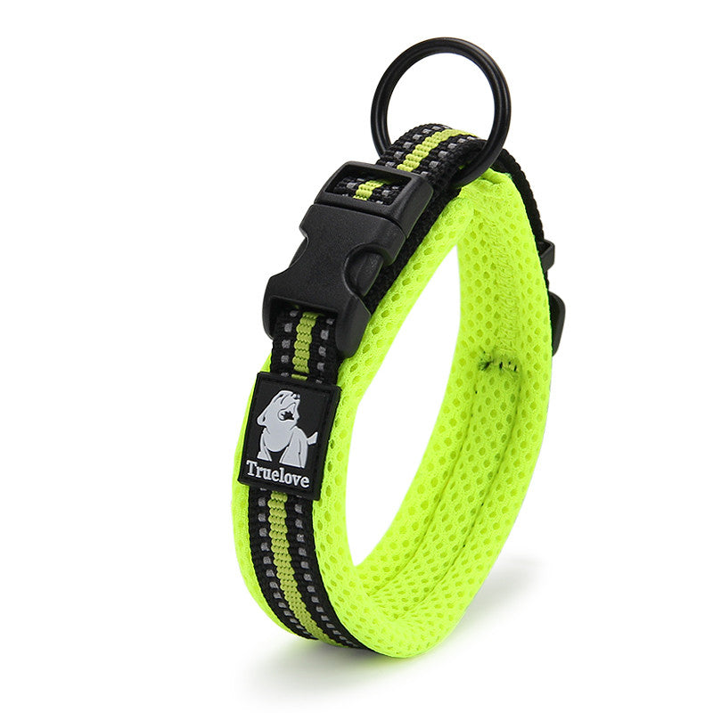 Reflective padded dog collar for dogs