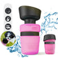 Travel dog water bottle for outdoor walks and trips