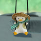 Cute anime duck car rearview mirror hanging pendant ornament