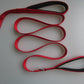 Reflective dog leash with two handles