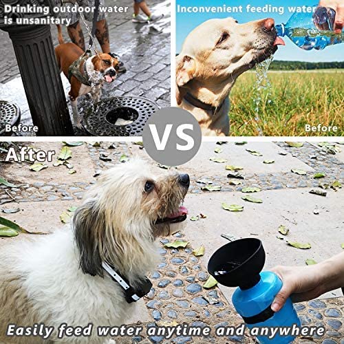 Portable dog water bottle with foldable drinking cup