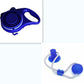 Dog walking leash with built-in water cup