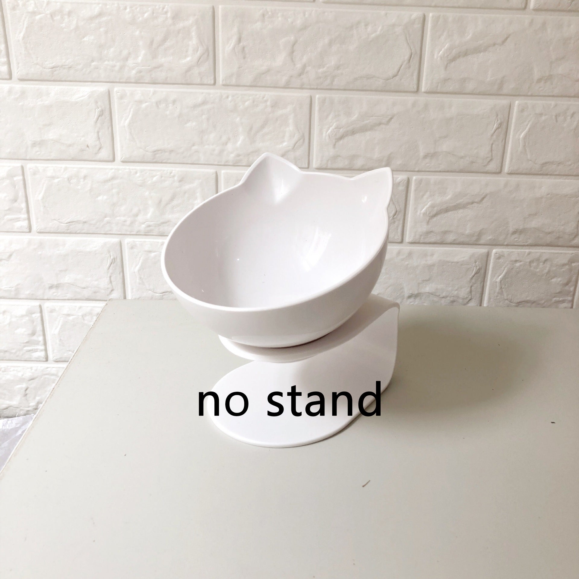 Transparent cat ear pet bowl with raised base