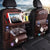 PU leather waterproof car seat back organizer with tray and storage pockets