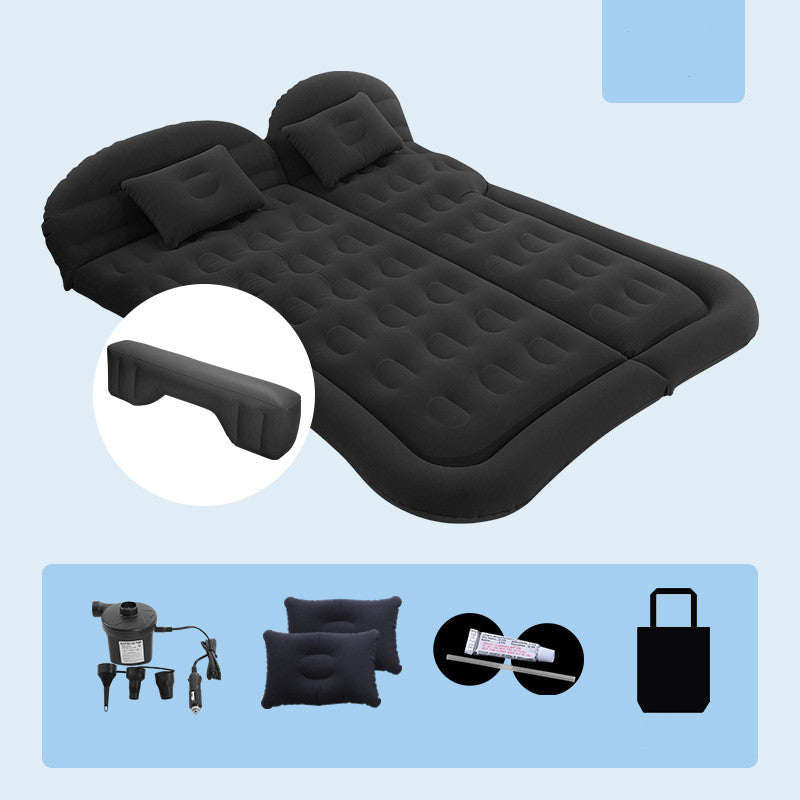 SUV inflatable car mattress with pillows and air pump for travel and camping