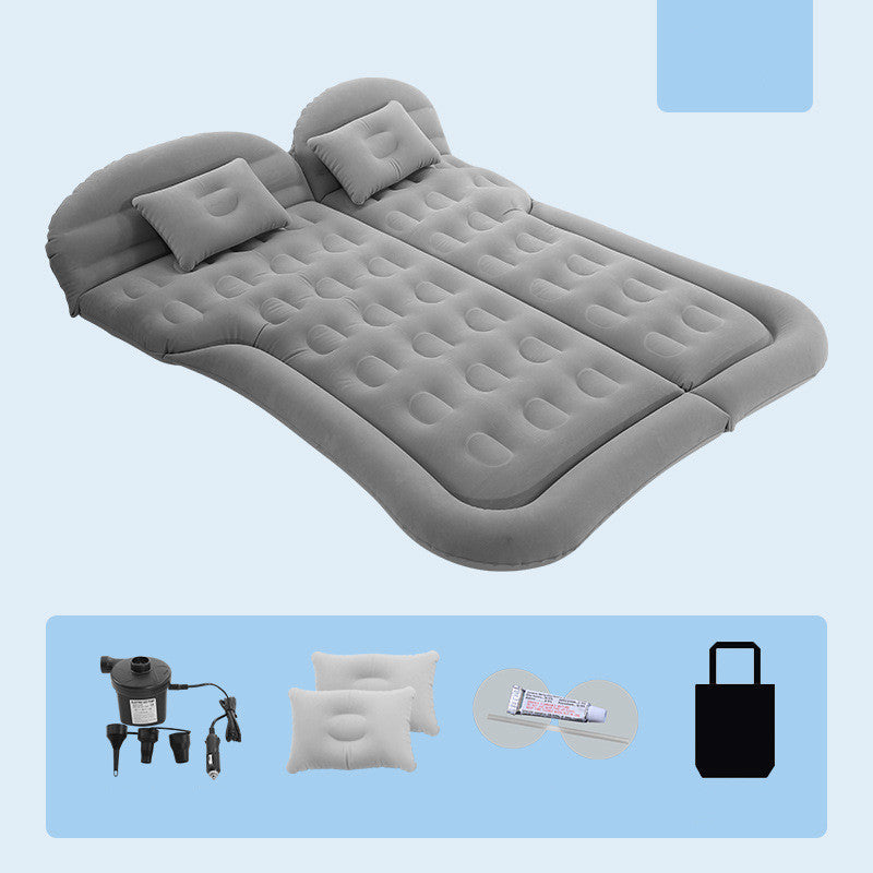 SUV inflatable car mattress with pillows and air pump for travel and camping