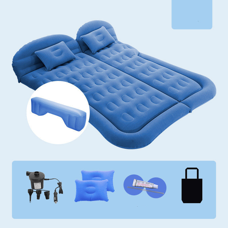 SUV inflatable car mattress with pillows and air pump for travel and camping
