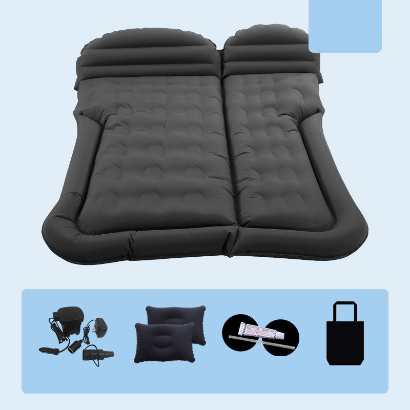 SUV inflatable car mattress with pillows and air pump for travel and camping