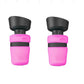Travel dog water bottle for outdoor walks and trips