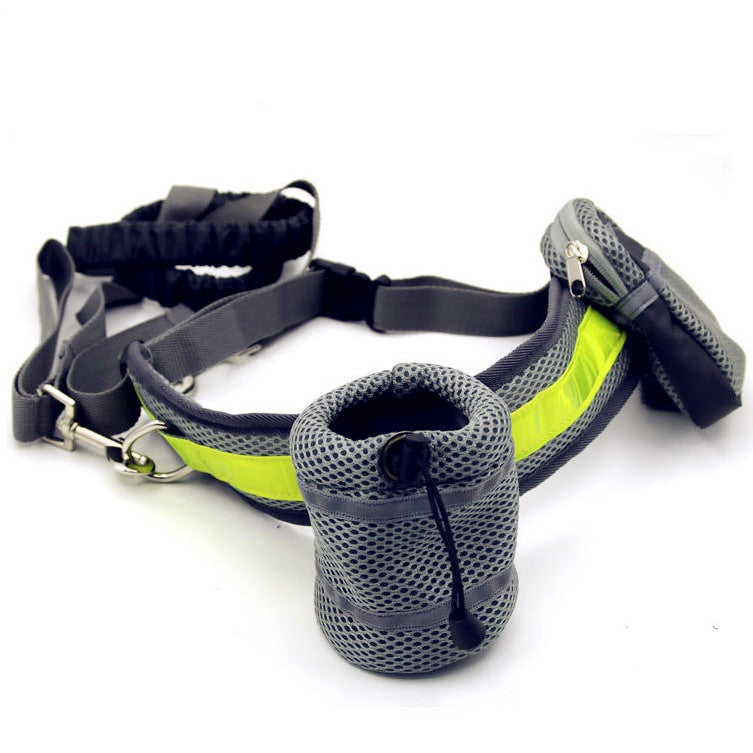 Hands free waist dog leash for walking