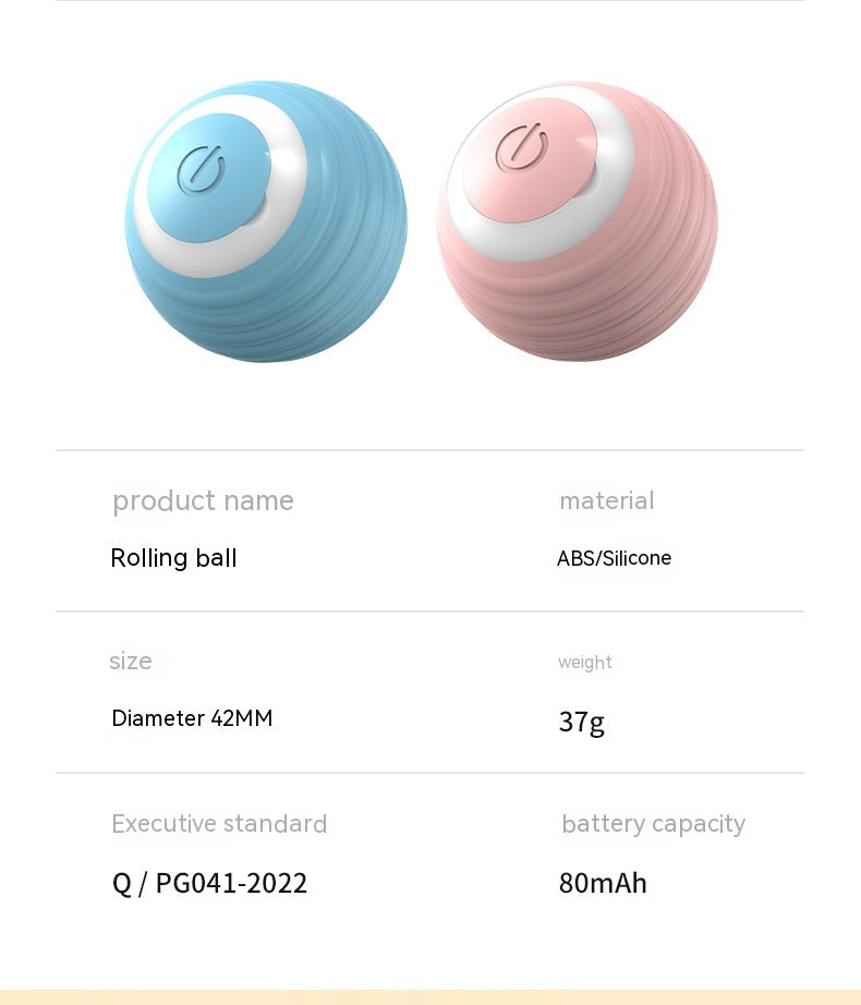 Smart cat rolling ball toy for indoor play