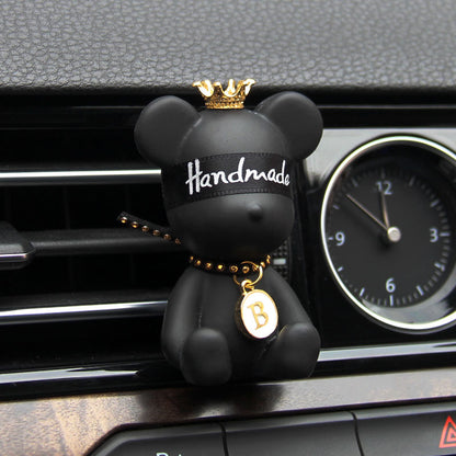 Cute bear car air vent perfume air freshener clip with essential oil