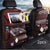 PU leather waterproof car seat back organizer with tray and storage pockets