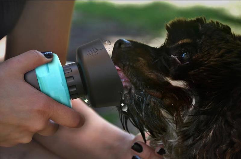 Portable dog water bottle with foldable drinking cup