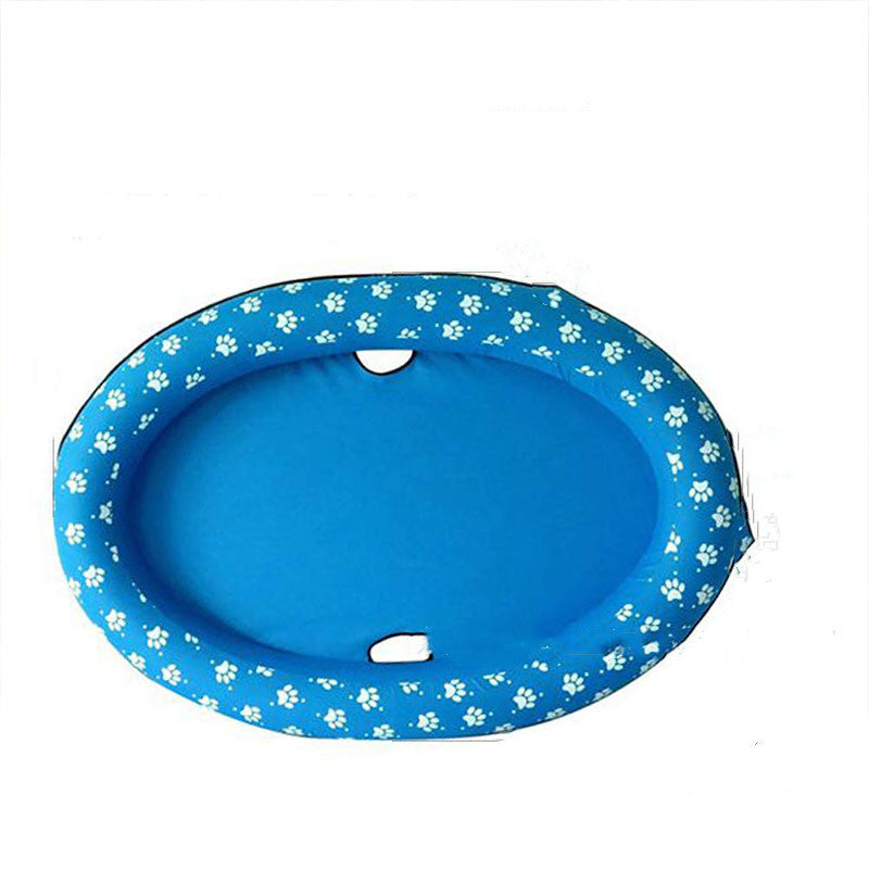 Inflatable dog pool float bed for swimming