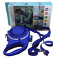 Portable dog leash with water bottle and cup