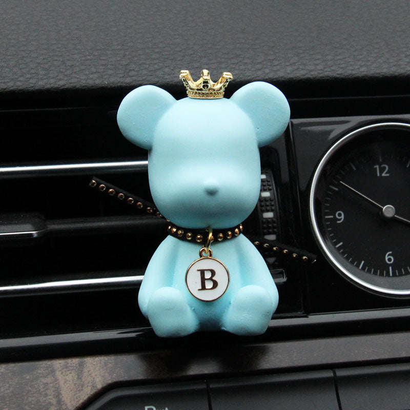 Cute bear car air vent perfume air freshener clip with essential oil